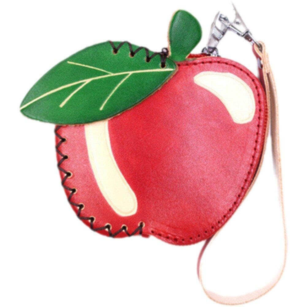 Amazon.co.jp: 小銭入れ コインケース レザー製 アップル りんご ミニ